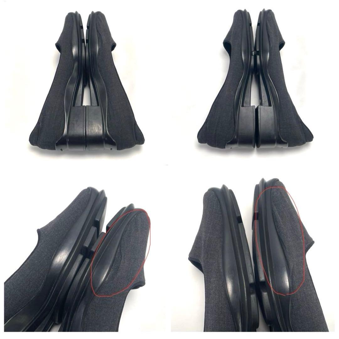 PRADA プラダ スクエアトゥ パンプス ファブリック スリッポン 24cm