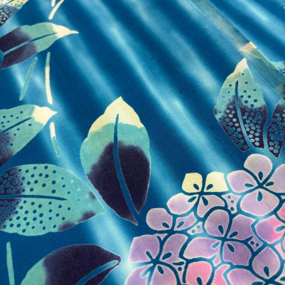 m*i様 AK-7968 夏浴衣 浴衣 裄66.5 注染 コーマ地 紫陽花 盛夏