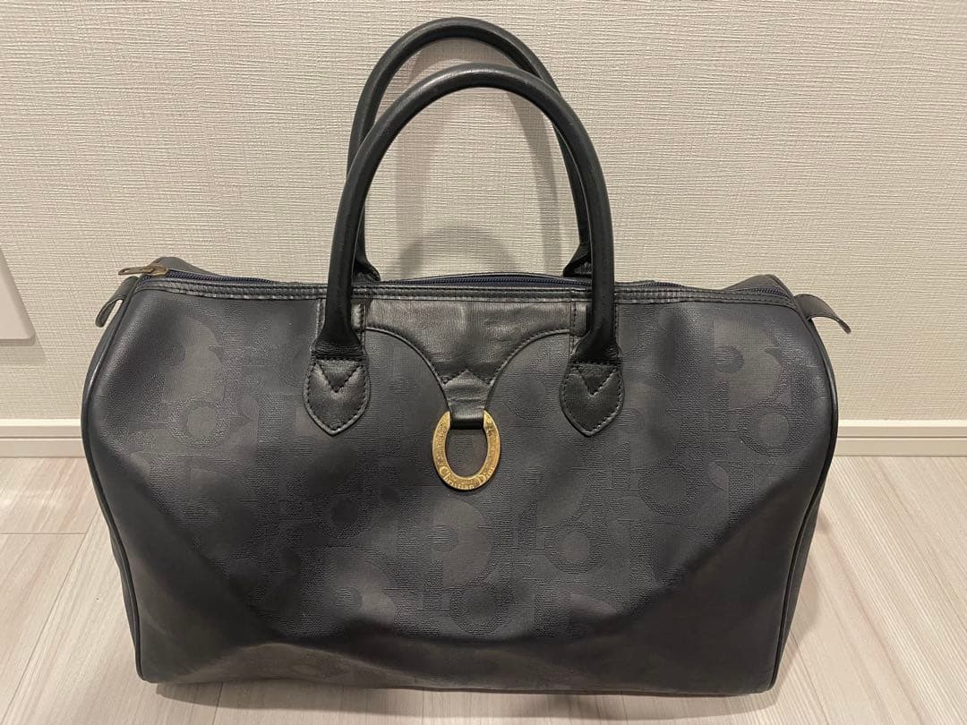 【美品】Dior ボストンバッグ　ネイビー