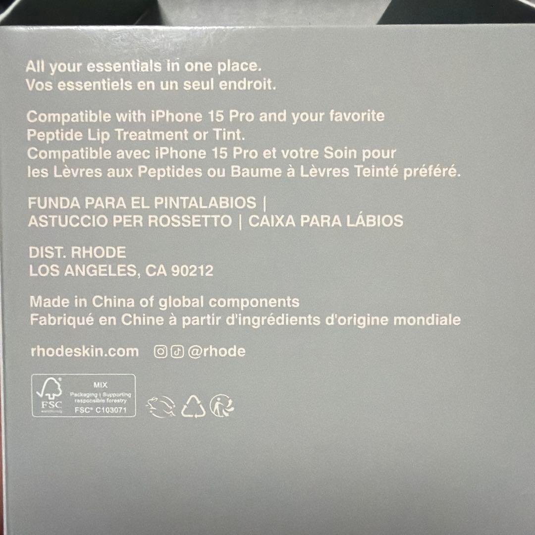 未使用新品！rhode iphone case gray 15pro用