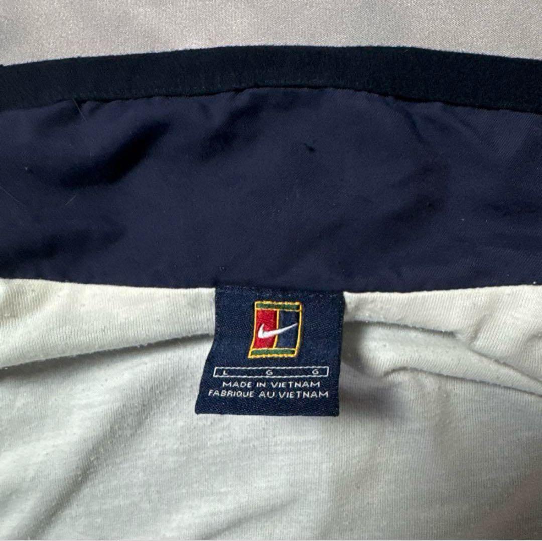 NIKE古着00s欧州支給ナイロンジャケットY2KフロッキープリントO51