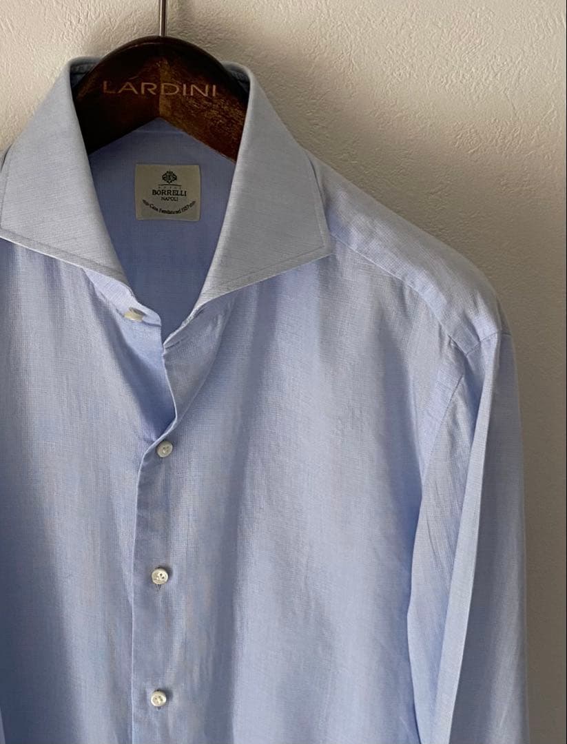ルイジボレッリ　シャツ　サックスブルー　サイズ41