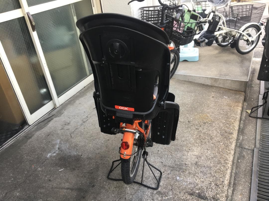 地域限定送料無料　パスバビー　子供乗せ　12,3AH　オレンジ　電動自転車