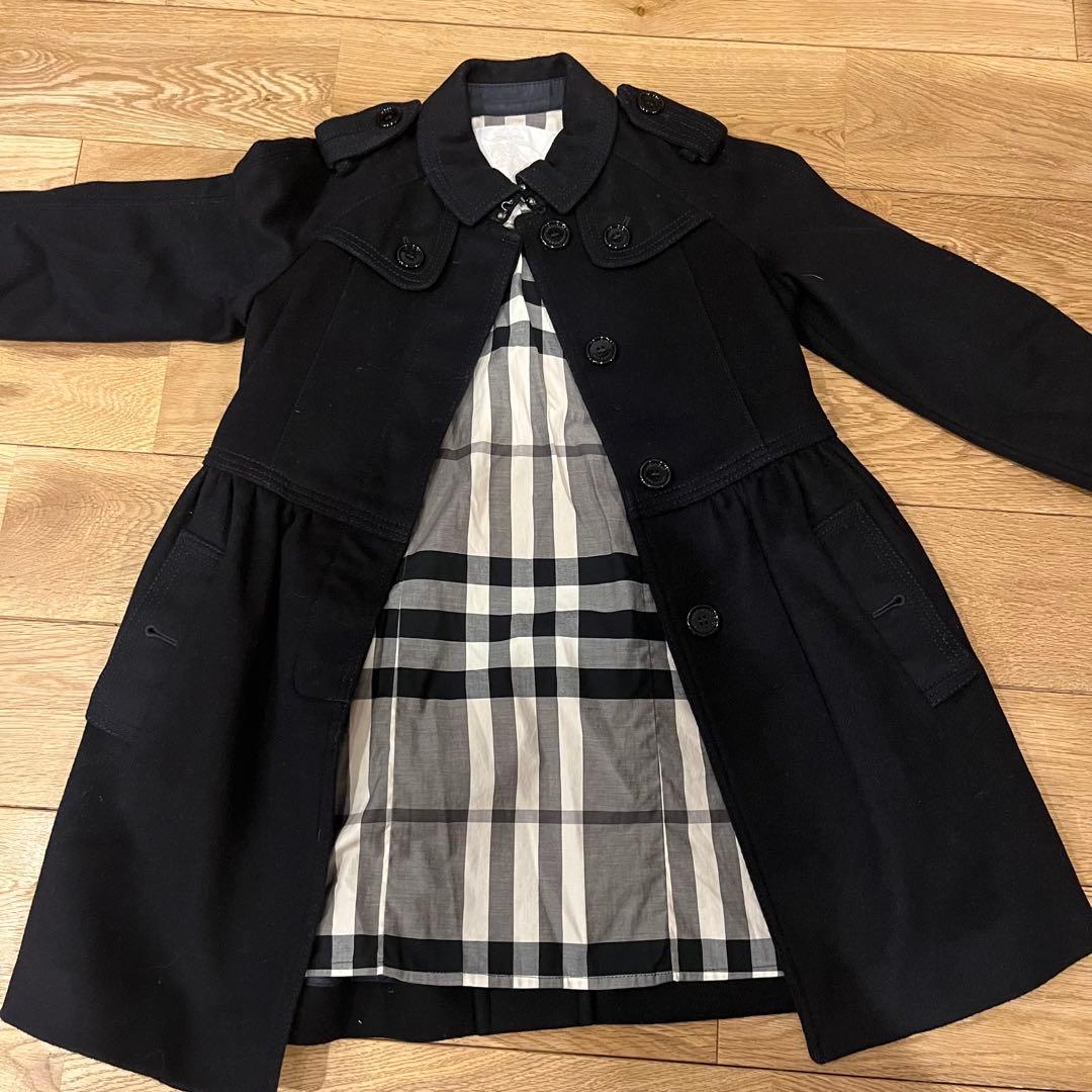 値下げ！バーバリー チルドレン　美品8y 128㎝　ウールトレンチコート　キッズ