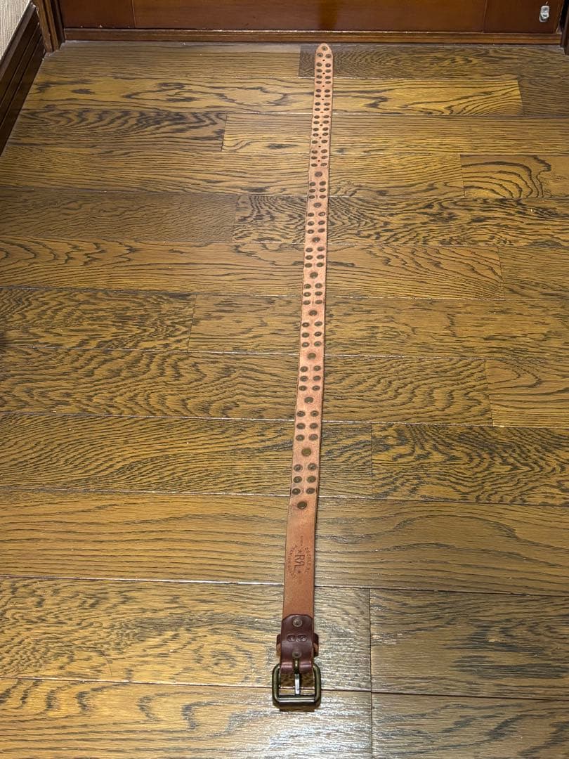 【新品、未使用】RRL/ダブルアールエル /&スタッズ ナローベルト