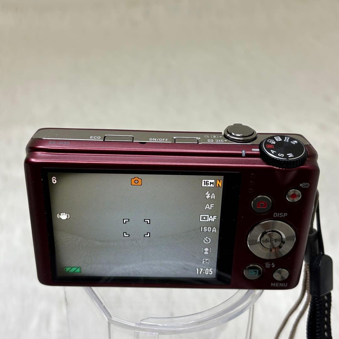 CASIO カメラ　EX-H30 充電器　箱　レッド コンデジ　動作品　外観美品