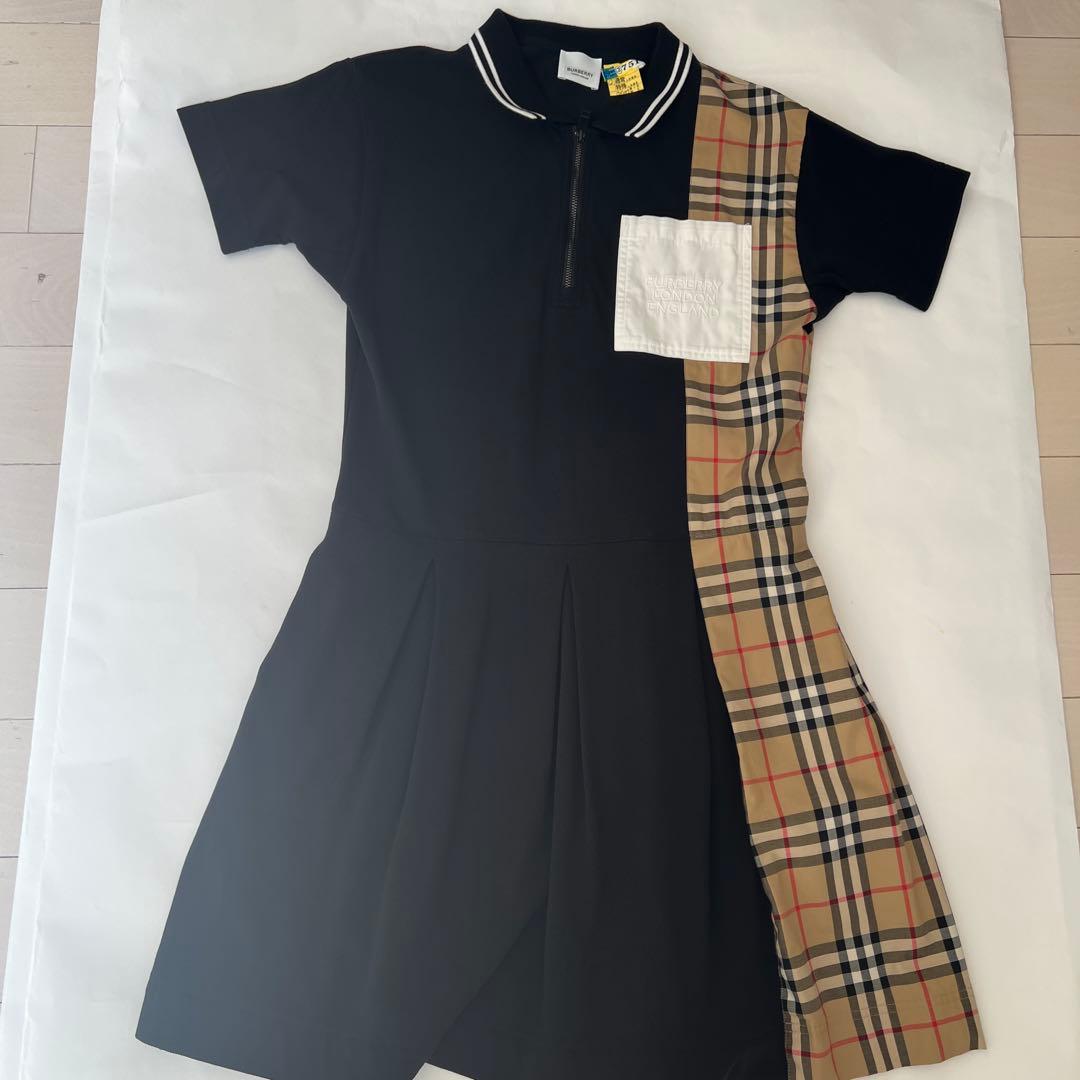 Burberry チェック柄ポロワンピース 半袖 160
