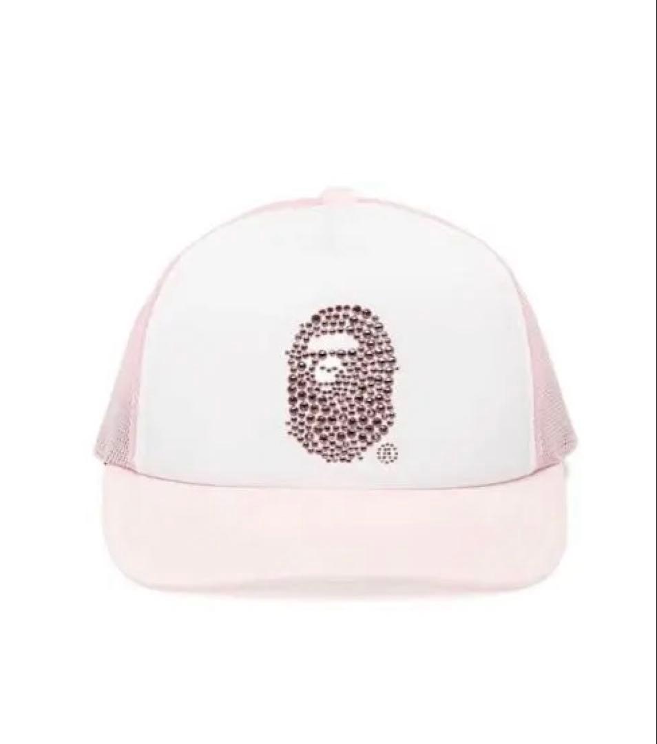abathingape ラインストーン キャップ ピンク