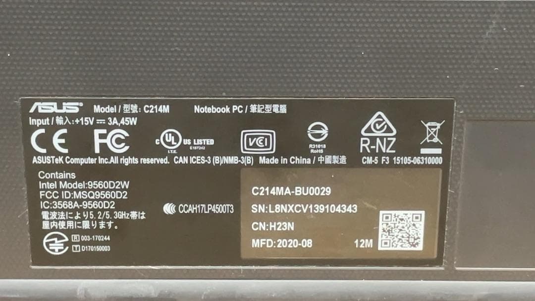 【値下げします！】美品・ASUS Chromebook Flip C214MA