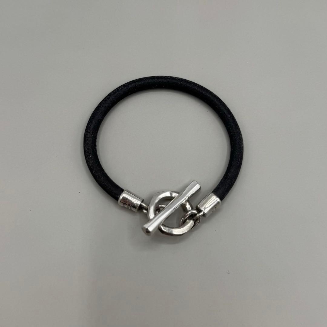 美品　ガルニ　ブレスレット　レザー　シルバー