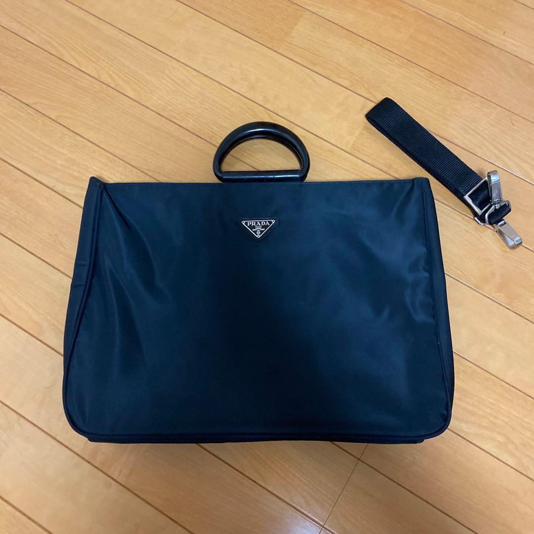 90s PRADA ブラック ビジネスバッグ old プラダ