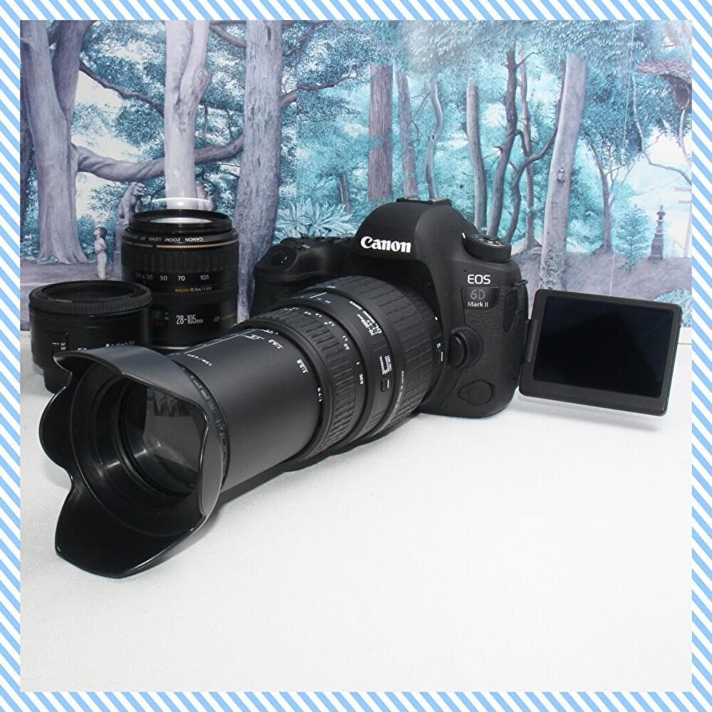❤️安定のフルサイズ機❤️キャノン EOS 6d マーク ii トリプルレンズ
