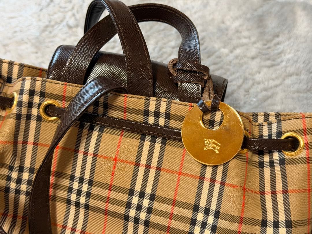 Pooh^_^ 様　Burberryノバチェック柄リュック シャドーホース