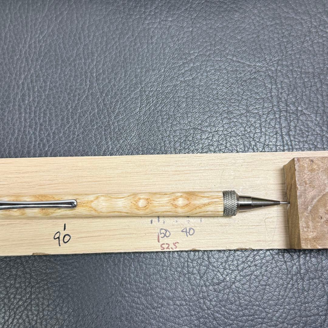 129タモ少し玉杢　PG-5用カスタム木軸　低重心Rタイプローレット