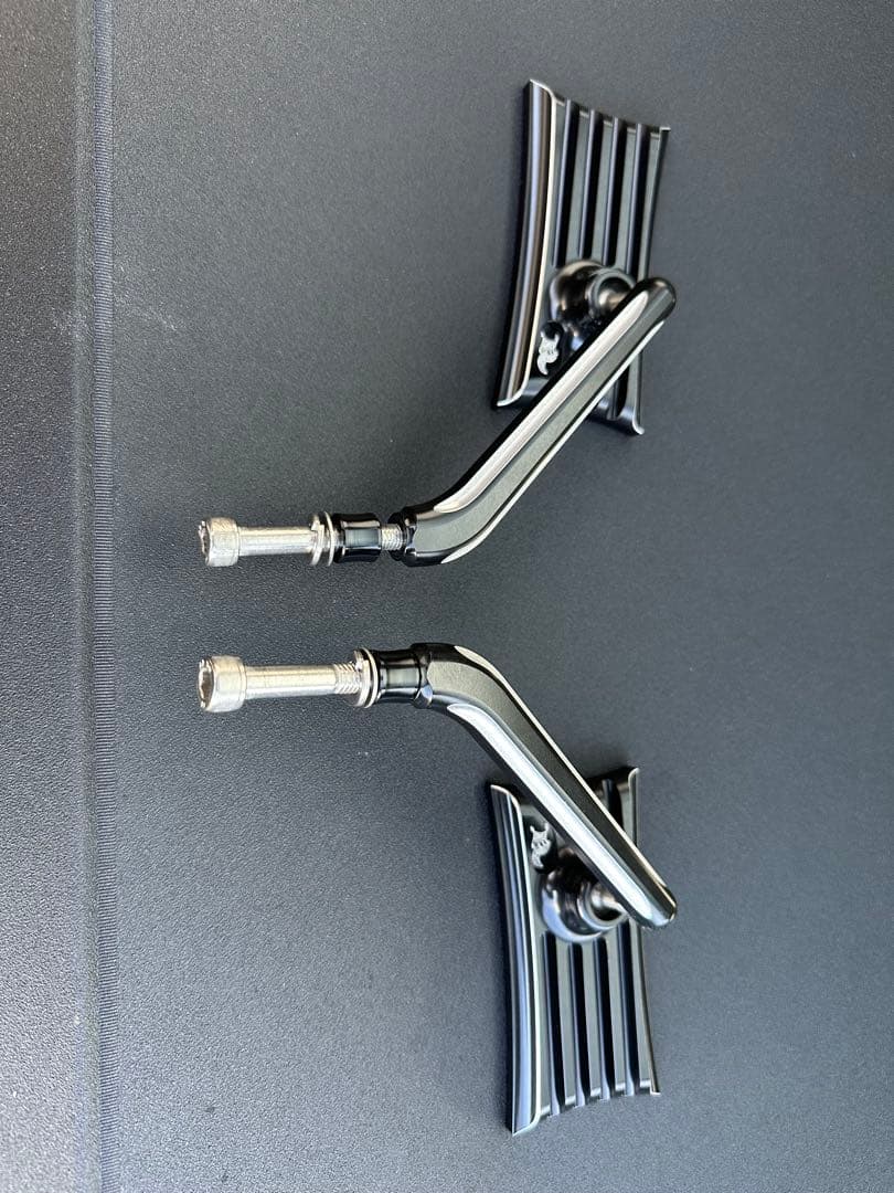 KEN'S FACTORY ラピッドシリーズ ミラー ブラックマシンカット左右