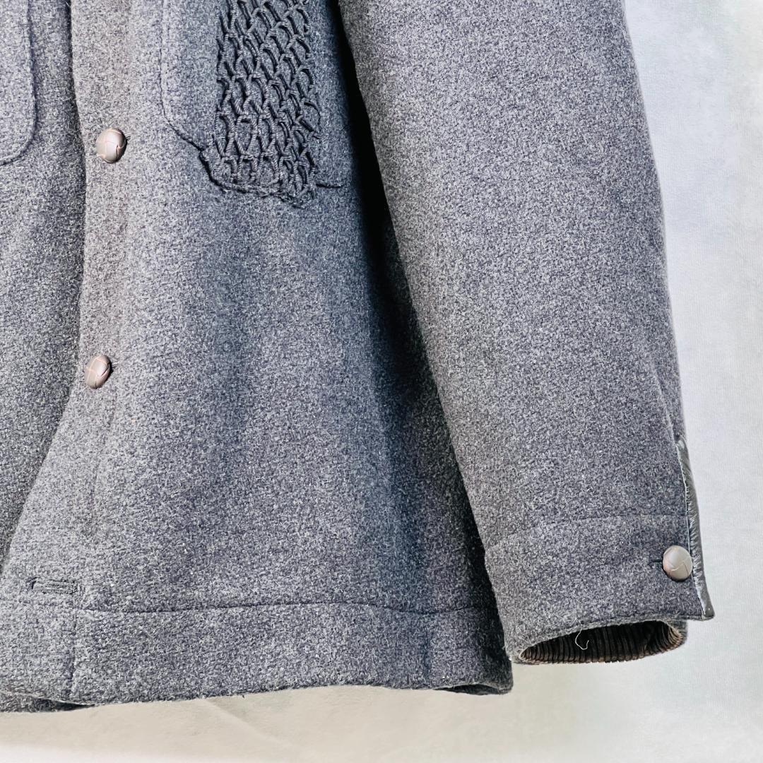 【パパス】ハンティングジャケット 中綿ライナー リバー コーディロイ 異素材 L