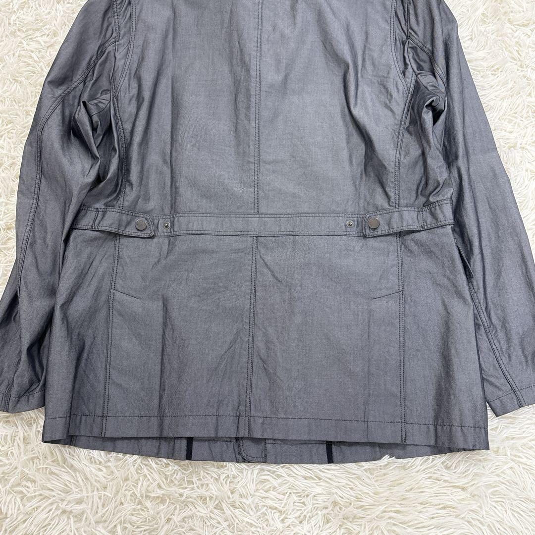 美品✨XLサイズ　バーバリーロンドン　ブルゾン　ノバチェック　ロゴボタン　グレー