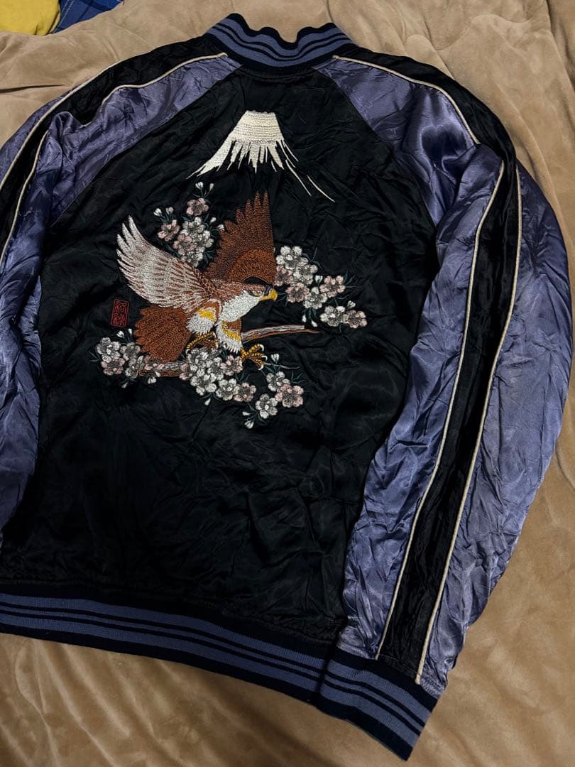２面用 絡繰魂 鷲 日本限定 スカジャン vintage unisex レーヨン