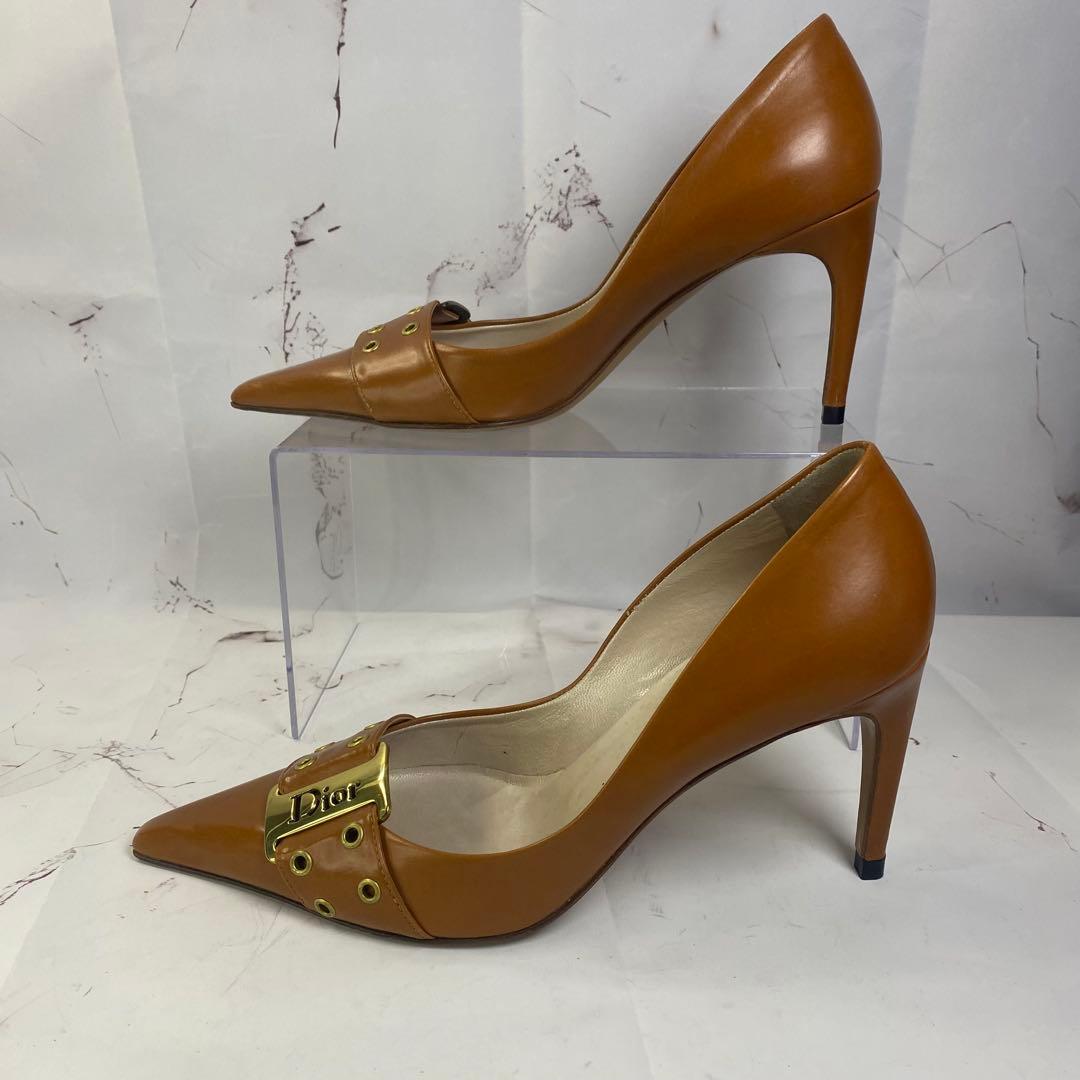 Dior ディオール パンプス 37.5 キャメル メンテ済 ヒール新品