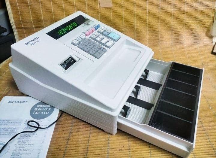 シャープレジスター　XE-A147　PC連携売上管理フル設定無料　611161