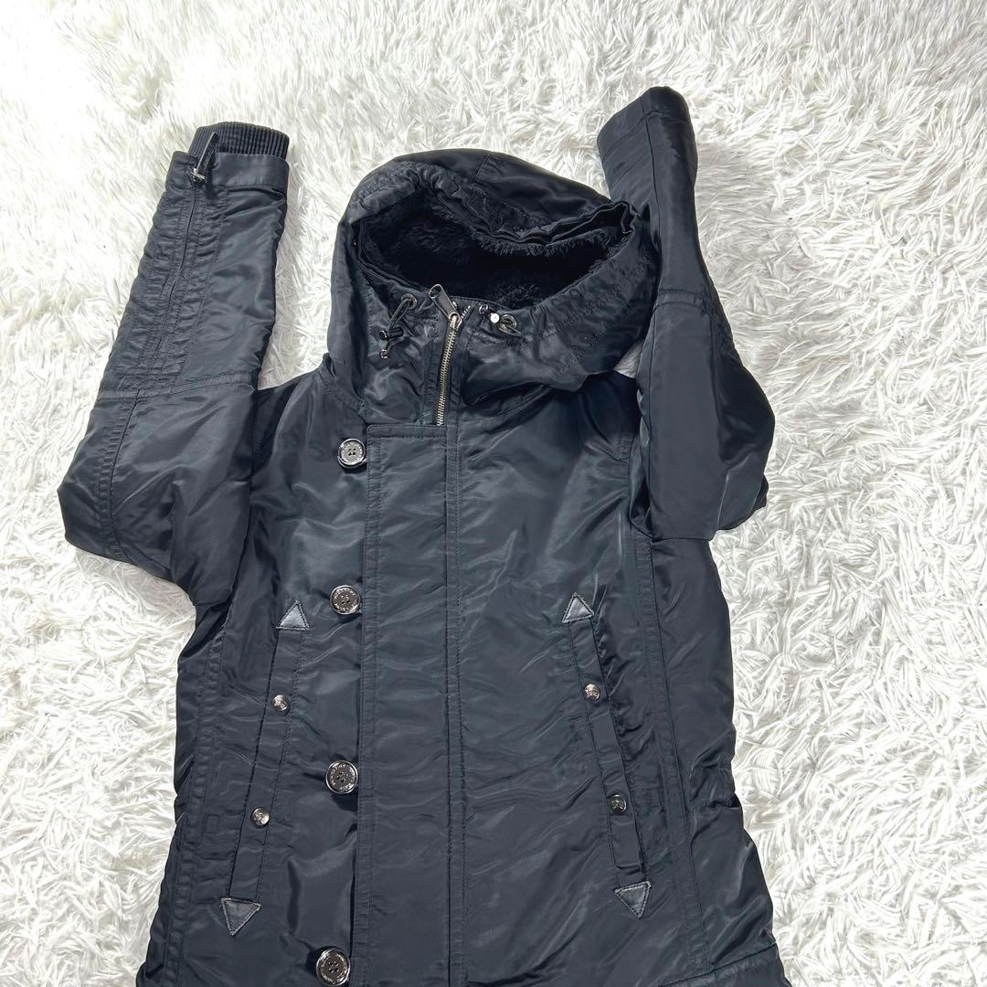 美品✨BURBERRY BLUE LABEL モッズコート　ノバチェック　M 黒