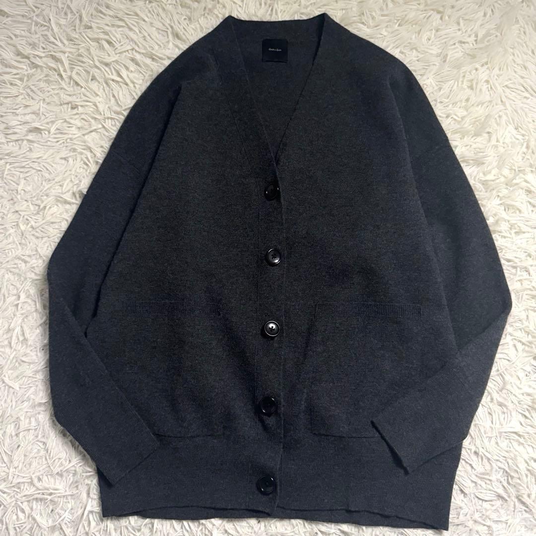 【未使用級】スピックアンドスパン　ダブルジャガードビッグカーディガン　23AW