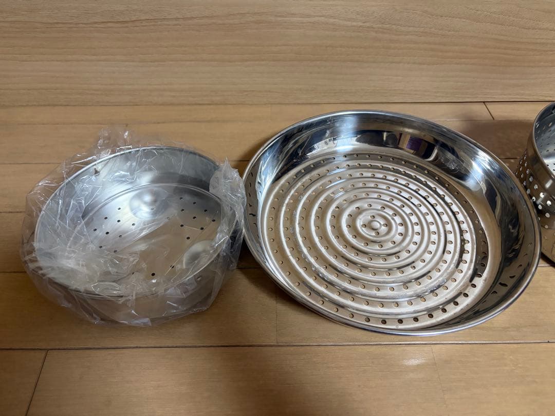 【美品/中古品】CRISTELステンレス鍋セット20.22cm鍋、蓋セット