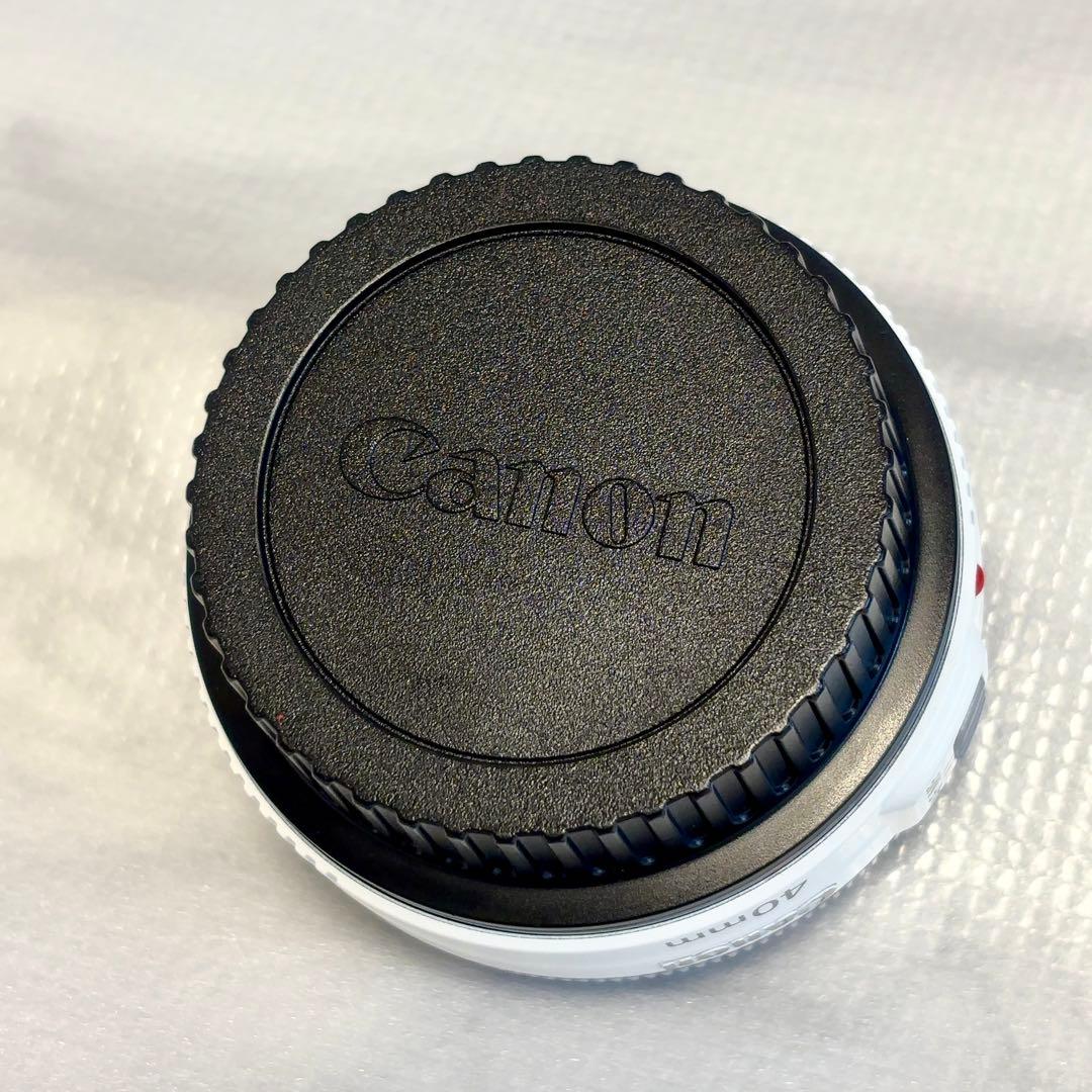 【美品】Canon EF40mm F2.8 STM ホワイト（フィルター付）