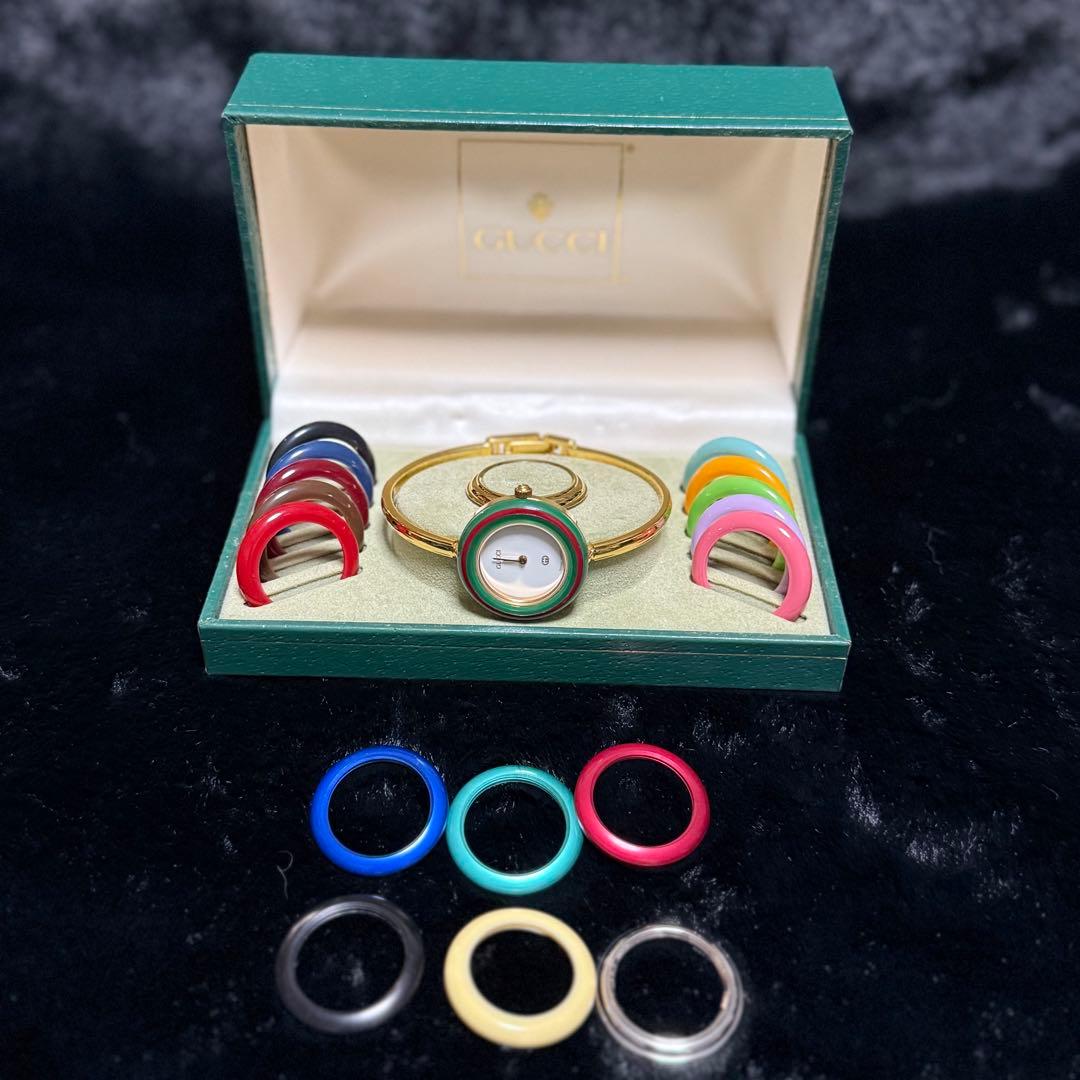 GUCCI　チェンジベゼル腕時計　11/12 メタルベゼル付き