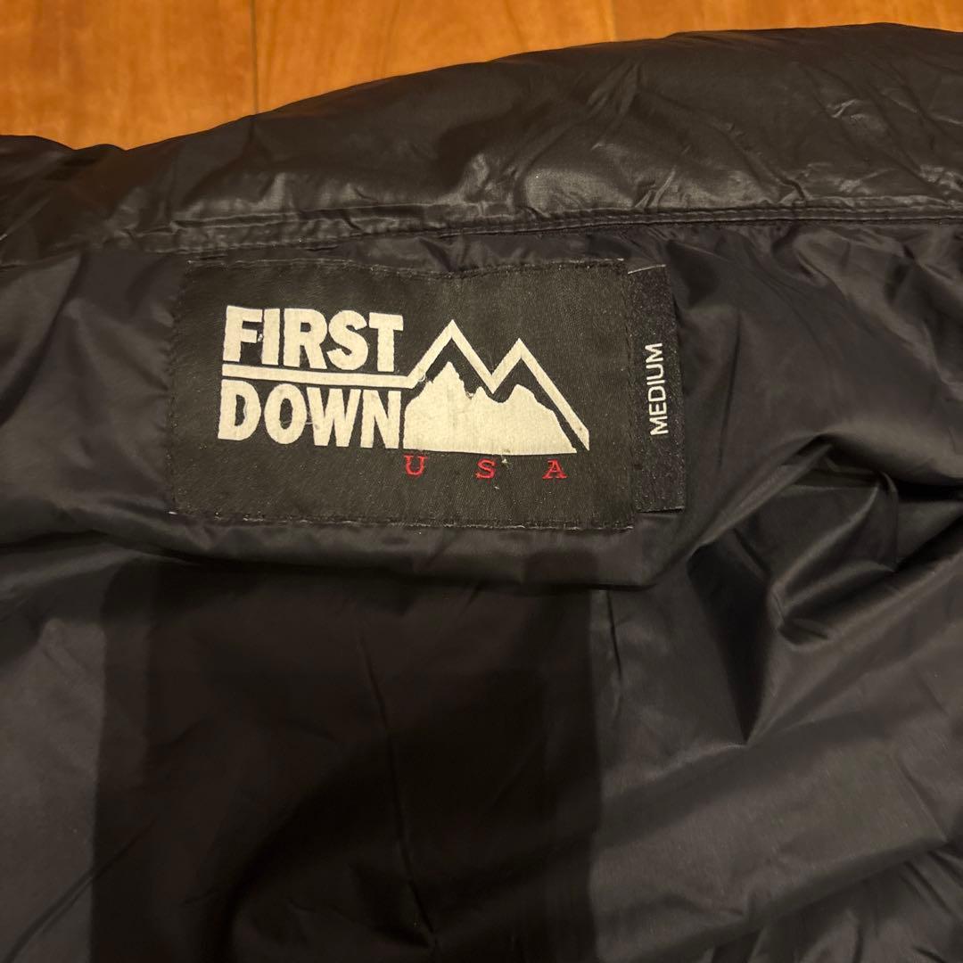 FIRST DOWN ブラック ダウンジャケット Mサイズ