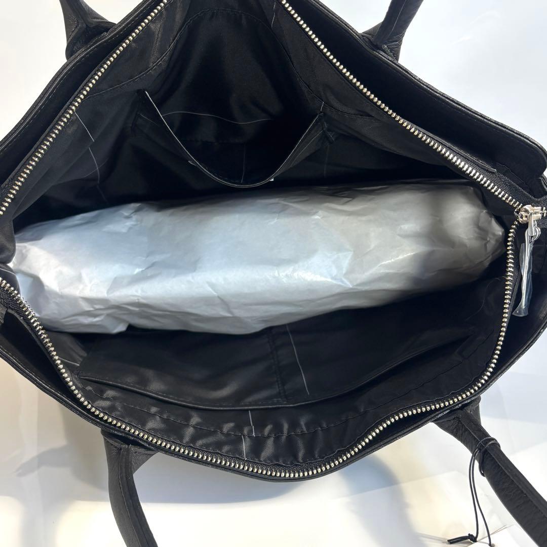 新品未使用 aniary アニアリ レザー トートバッグ A4収納 ブラック