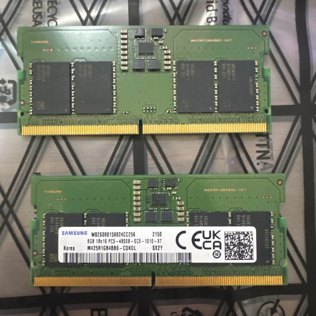 Samsung 16GB DDR5 メモリ PC5-4800 (8GB X2)