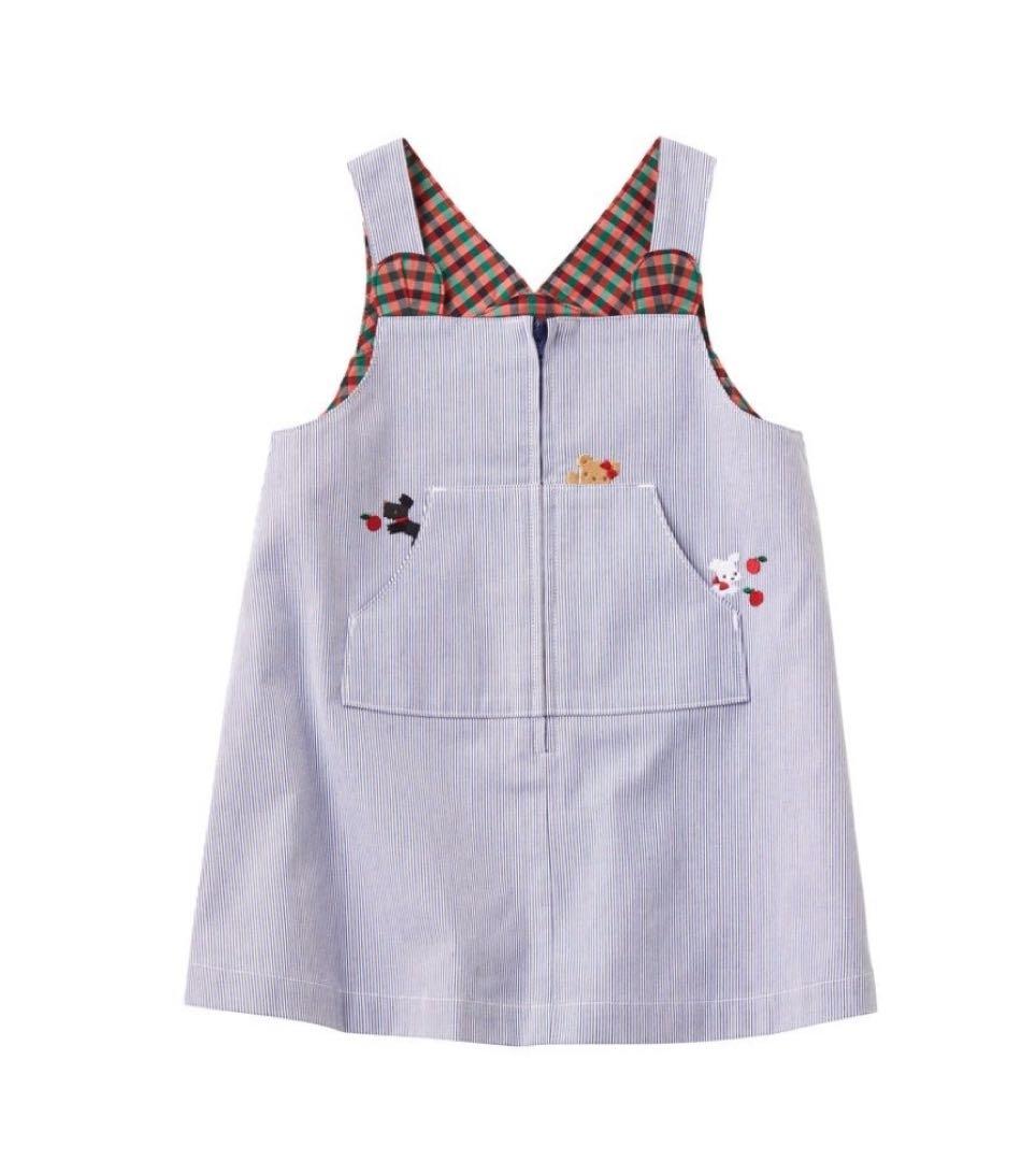 美品　familiar ジャンパースカート　90