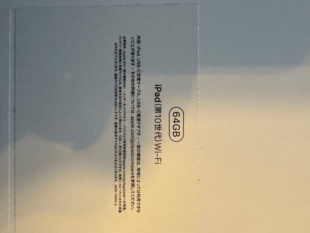 Apple iPad 第10世代本体