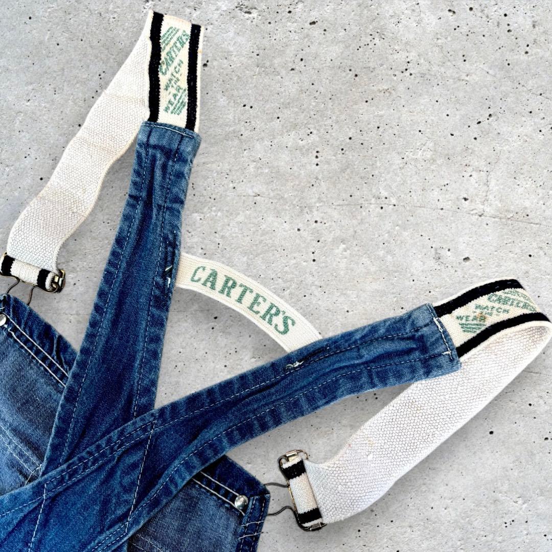 ビンテージ　CARTER’S 　ガチャポケ　耳付　デニム　オーバーオール