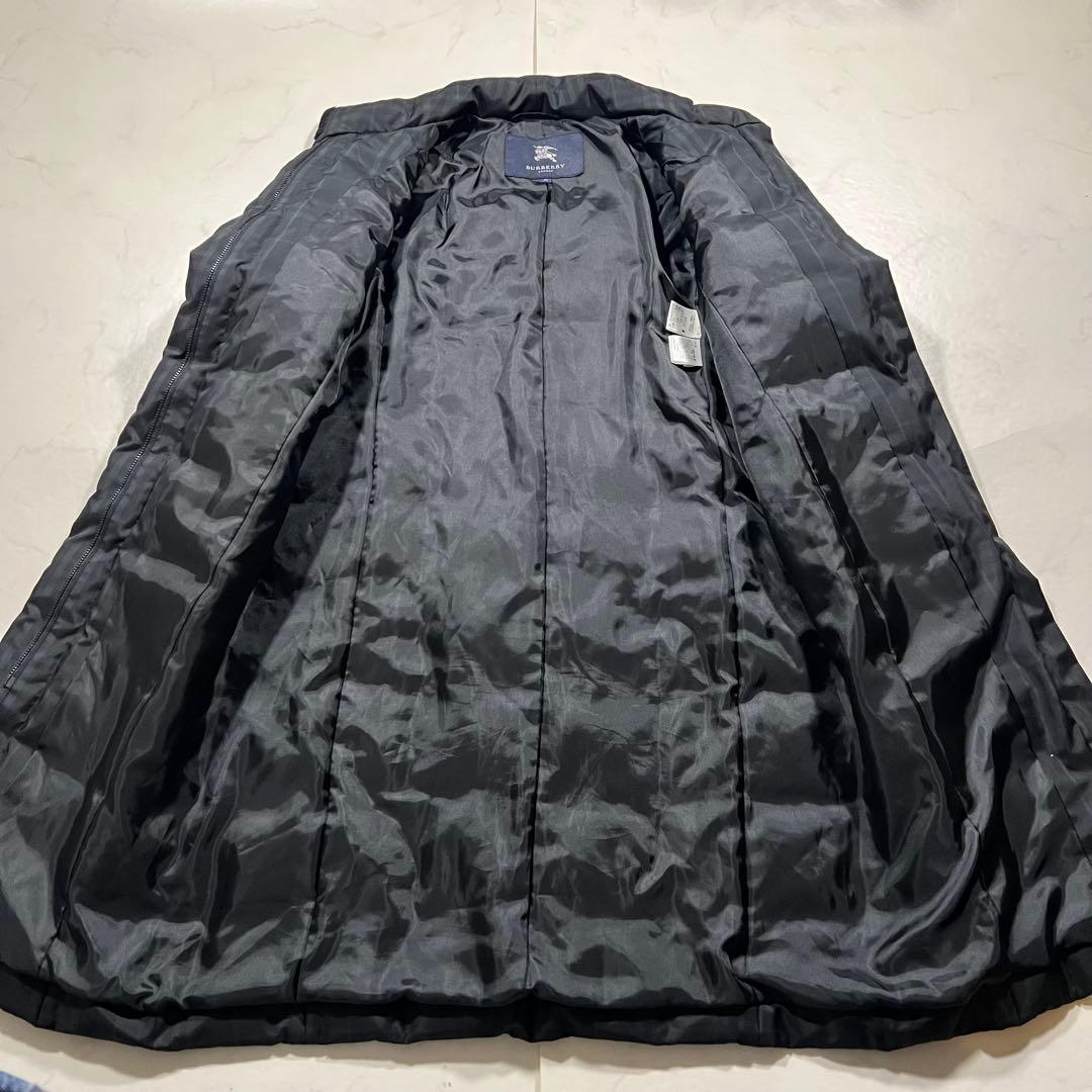 バーバリーロンドン ダウンコート ノバチェック ネイビー 38 M ロング丈