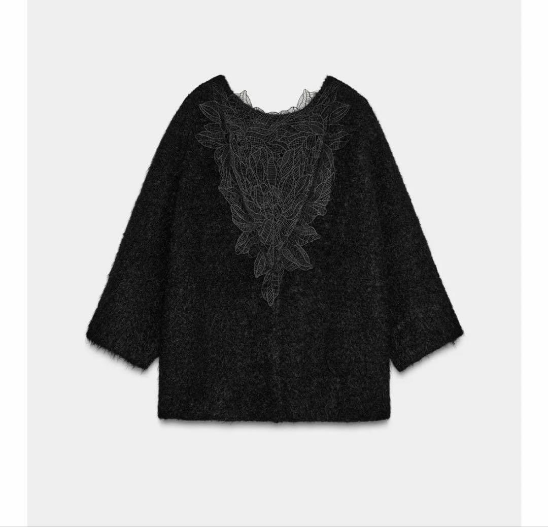 c*o様 9999→お値下げ　ZARA レースコンビニットセーター　M