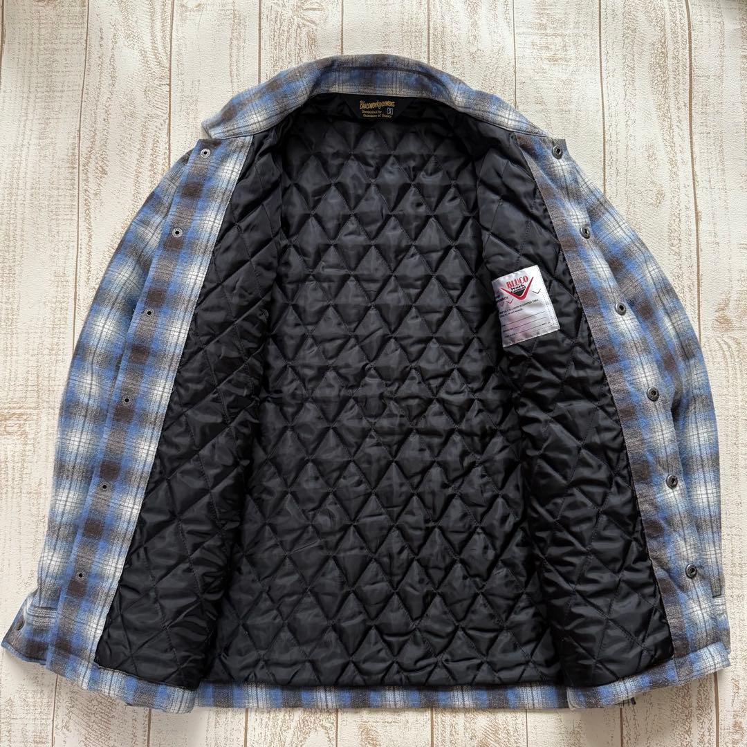 3sk8 【BLUCO】キルティング　コットンフランネルシャツ　ジャケット