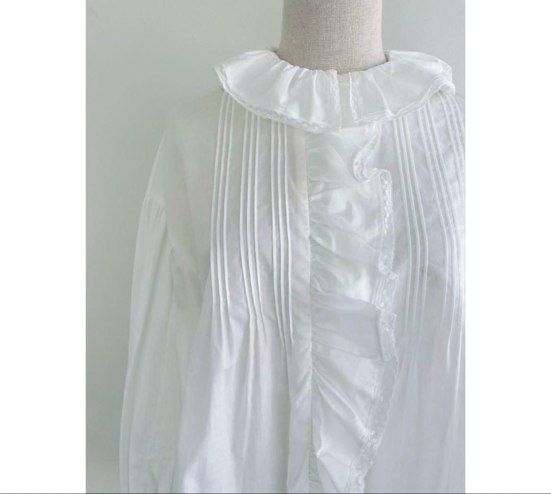 Bilitis dix-sept ans フリル襟ブラウス ホワイト