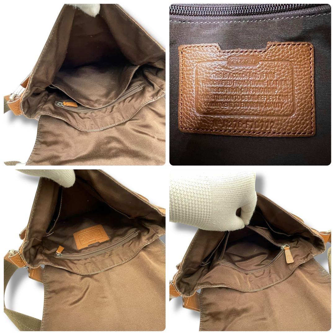 極美品✨ COACH コーチ メッセンジャーバッグ ショルダーバッグ レザー 茶