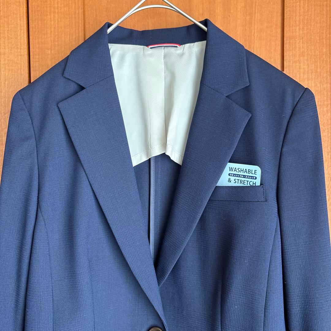 新品　パーフェクトスーツファクトリー　パンツスーツ　7号　ネイビー　タグ付き