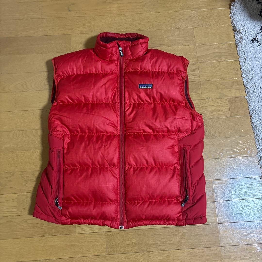 パタゴニア メンズ L レッド ダウンベスト