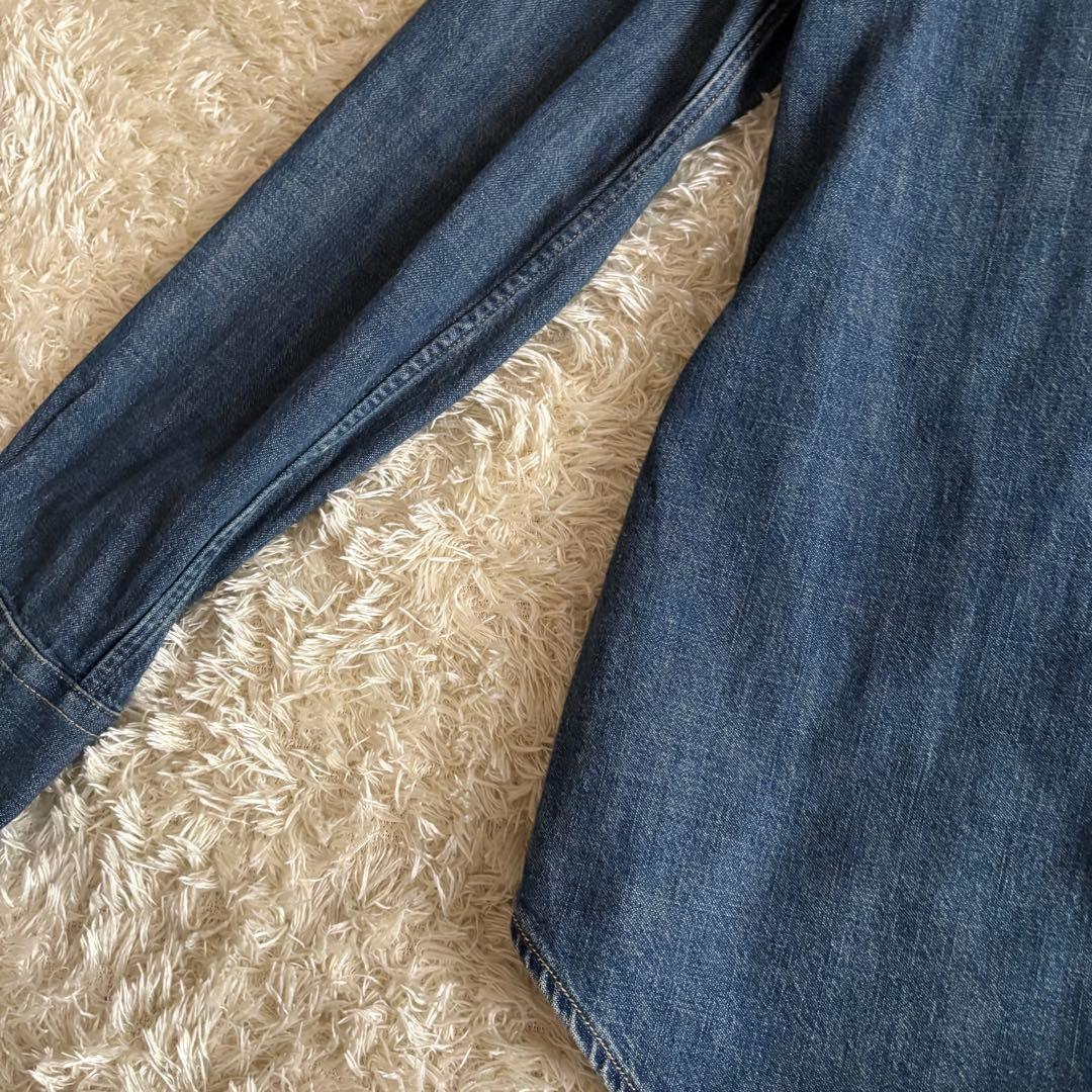 美品 ラルフローレン デニムシャツ ダンガリー M カスタムフィット インディゴ