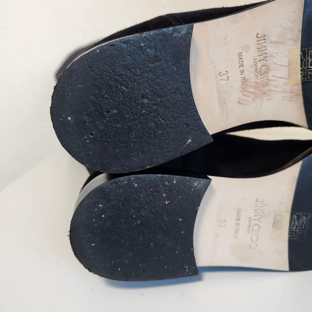 美品 ジミーチュウ BREE FLAT 37 ブラック スエード　ロングブーツ