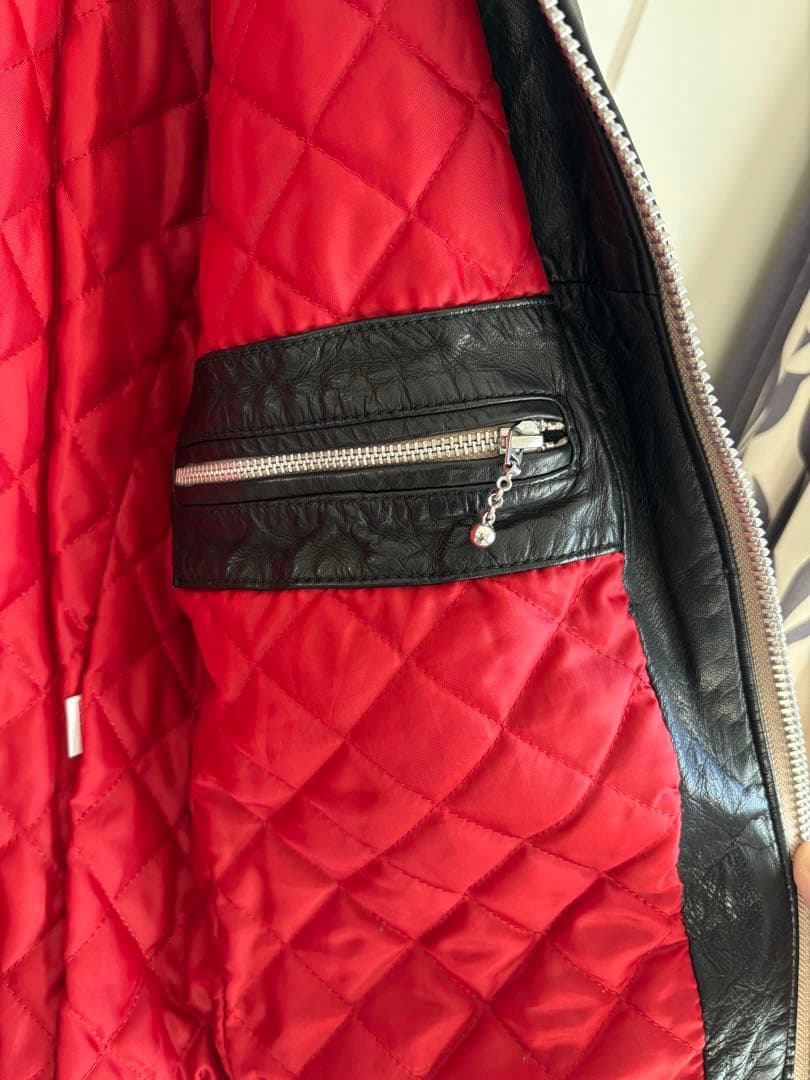 NANO universe ナノユニバース　シングルライダースジャケット 黒