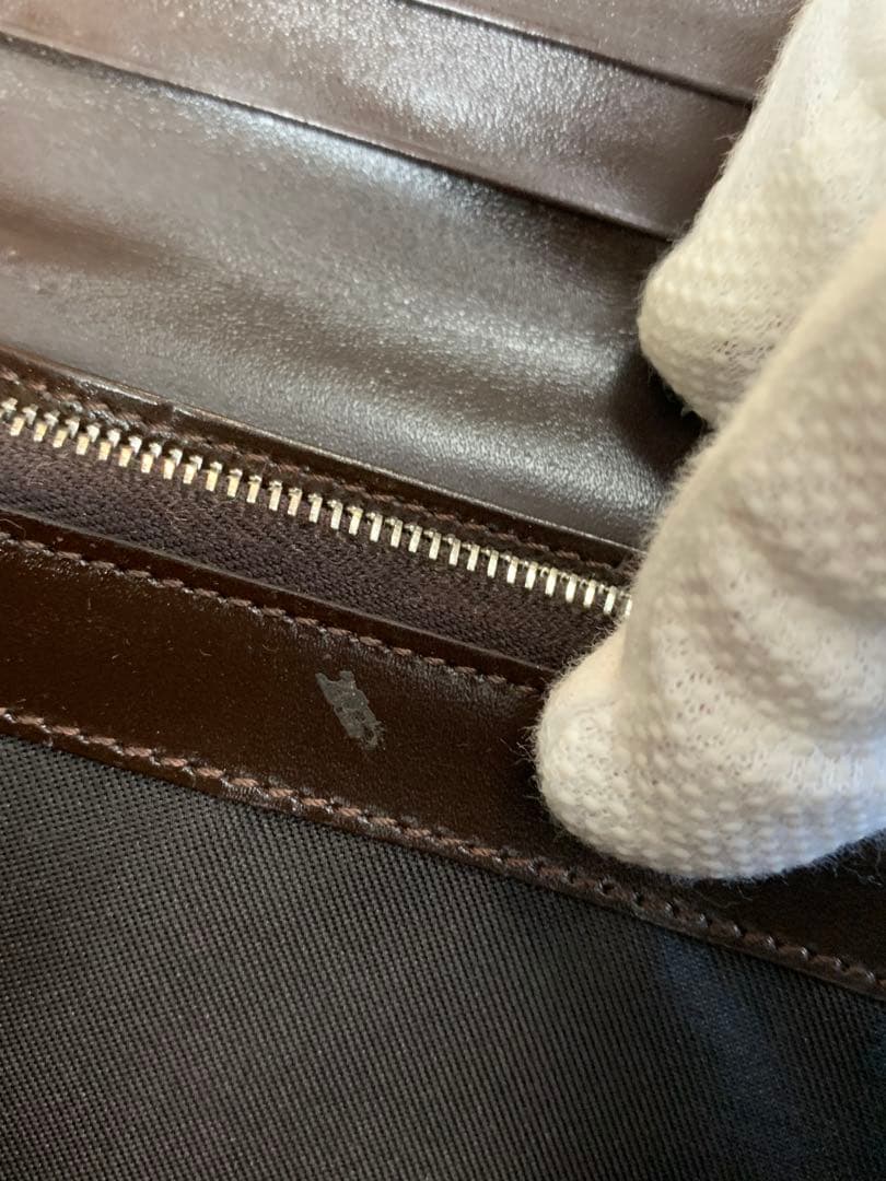 美品 正規品 FENDI フェンディ ズッカ柄 長財布 財布 FFロゴ ブラウン