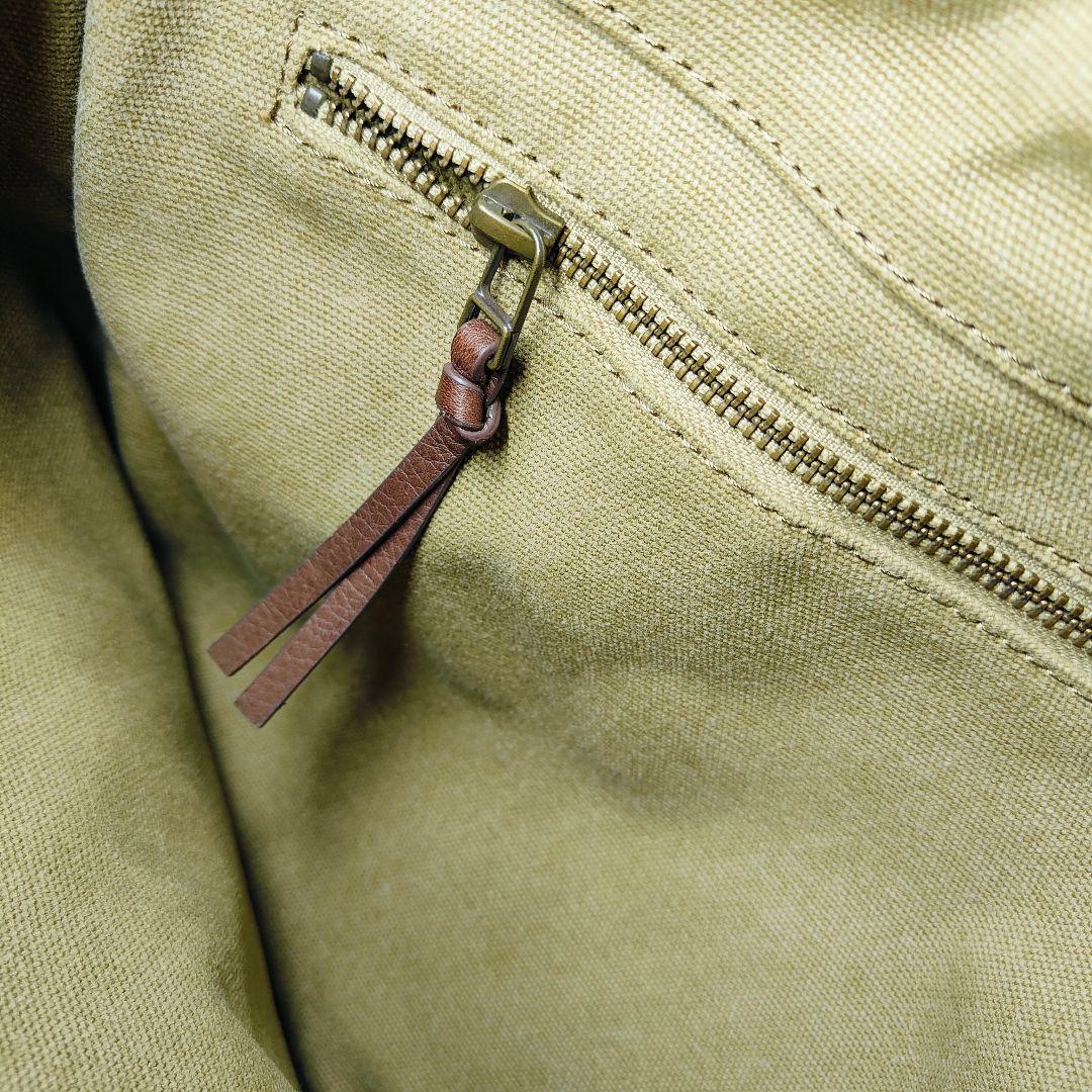 エルエルビーン 90年代ツイードレザー メッセンジャーバッグ　茶　ボーダー