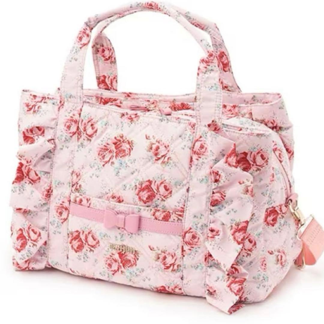 新品未開封 メゾピアノ キャスキッドソン コラボ マザーズバッグ ピンク ローズ