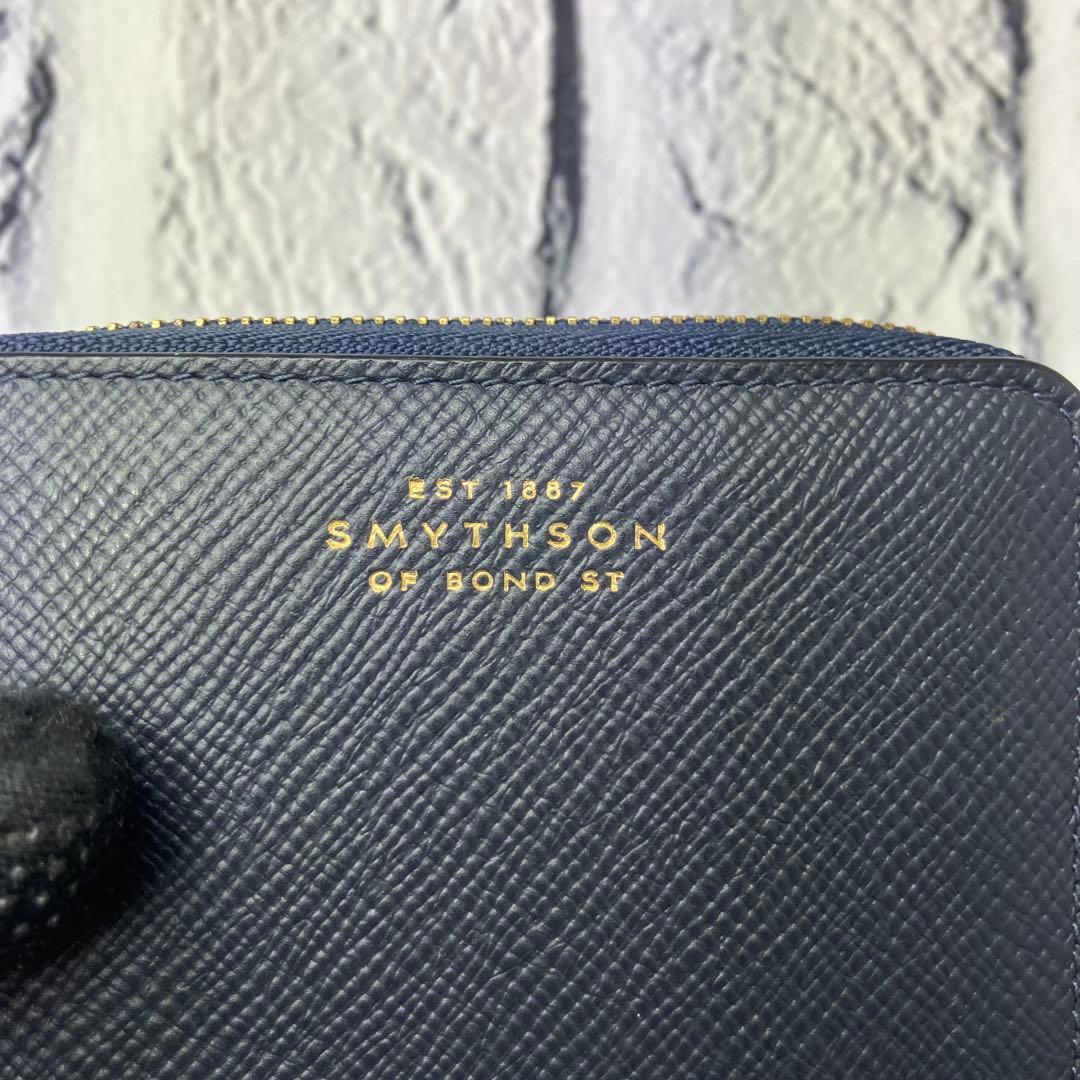 極美品✨スマイソン ラウンドファスナー パナマ サフィアーノレザー ケース