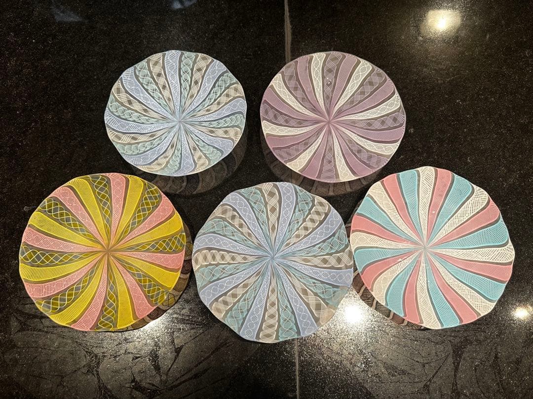 藤田喬平　手吹ヴェニス　皿